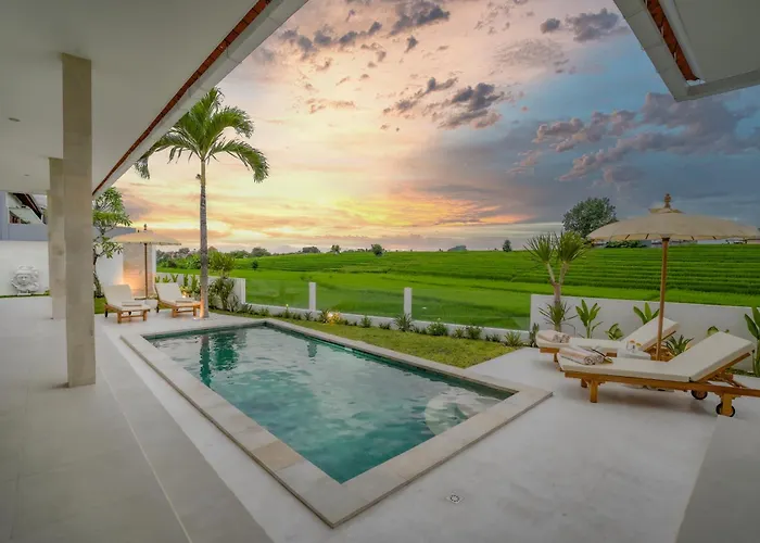 Santorini Sunset New 4 Bedroom Villa With Beautiful Rice Paddy View And A Large Pool